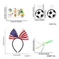 Set d'accessoires de foot avec autocollants, boucles d'oreilles et serre-tête USA - Accessoire Supporter USA (Style Boucle d'Oreille)