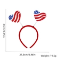 USA flag heart headband dimensions 23x21.5cm for soccer fans cheerleading accessories - Double Heart
