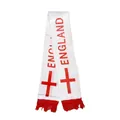 Detail of England football scarf featuring St George's Cross and white tassels - England Style