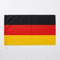 German national flag with black red yellow stripes and white rope for hanging 3x5ft - German National Flag with Straps