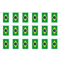Brazilian flag bunting banners made of durable polyester for World Cup celebrations - Brazil Decorative Bunting Flag