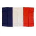 Bandera nacional francesa de poliéster con franjas verticales azules blancas y rojas - Estilo Francia