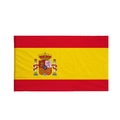 Bandera oficial de España 90x150cm de poliéster resistente con escudo de armas real - Estilo España