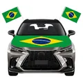 Brazilian flag car hood cover and side window flags set for world cup decoration - Brazil Flag Car Hood Cover