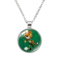 Silver tone pendant necklace featuring the 2010 football world cup mascot Zakumi design - 2010 World Cup Mascot Zakumi (62636902) / 25mm / Silver