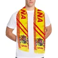 Vibrant Spain flag scarf with ESPAÑA text and yellow fringes for football fans - Spain Fan Scarf