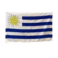 Drapeau national de l'Uruguay avec motif soleil en polyester résistant 90x150cm - Uruguay