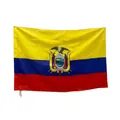 Bandera nacional de Ecuador 90x150cm en poliéster con escudo para el Mundial 2026 - Bandera de Ecuador