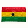 Standaard Ghana nationale vlag van polyester met zwarte ster en levendige strepen - Ghanese vlag