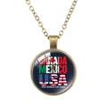 Bronze 2026 World Cup necklace featuring Canada, Mexico, and USA flag pendant - FIFA World Cup 2026 Host Countries Text (62637007)
