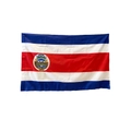 Drapeau Costa Rica standard 90x150cm avec emblème national en matériau polyester durable - Drapeau du Costa Rica avec Armoiries