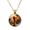 Bronze 2026 World Cup necklace with trophy and USA Mexico flag glass pendant - Trophy and Multi-Country Flags Background (62637017)