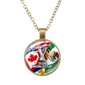 2026 World Cup pendant necklace featuring US Canada and Mexico flags - 2026 World Cup Montage with Three Flags (62637019)