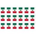 Bandierine del Messico in poliestere per decorazioni di eventi sportivi Coppa del Mondo 2026 - Messico / Set di 10 fogli
