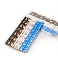 Three-color baseball themed wooden pencils with eraser set for students and school - Baseball Style / HB