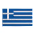 Bandera de Grecia de poliéster con rayas azules y blancas y dos ojales metálicos para colgar - Grecia