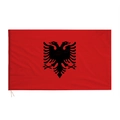Bandera de Albania en poliéster duradero con águila de dos cabezas sobre fondo rojo - Albania