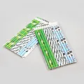 Soccer themed wooden pencils with white erasers in green and blue striped designs - Football Style (Style 2) / HB