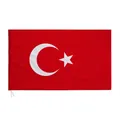 Bandera de Turquía de poliéster resistente con luna creciente blanca y estrella sobre rojo - Turquía