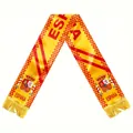 Écharpe de supporter d'Espagne rouge et jaune avec texte ESPAÑA et franges jaunes - Style Espagne