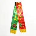 Portugal national football scarf in red and green satin with yellow fringe and coat of arms - Portugal Style