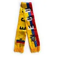 Official Ecuador national flag satin sash with yellow blue red stripes and gold tassels - Ecuador