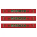 Morocco national fan scarf in bright red with green star and white lettering - Morocco