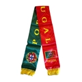 Polyester Portugal fan scarf featuring national flag colors and yellow fringes - Portugal Style 2