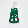 Italian football fan scarf in national colors green white red with soccer ball patterns - Italy Style