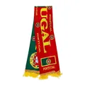 Portugal soccer fan scarf with red and green colors and bright yellow fringes - Portugal Polyester Style