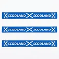 Three-piece Scotland fan scarves set with blue ribbon finish and white cross design - Scotland