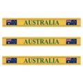 Australia world cup fan scarf featuring national flag and green lettering on gold background - Australia