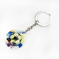 Llavero de fútbol de acrílico con fondo de graffiti y anillo de metal plateado - Llavero Acrílico (Fútbol)