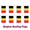 Ghirlanda di bandiere del Belgio a strisce nero giallo e rosso per decorazioni festive - Stile Belgio