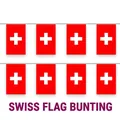 Ghirlanda di bandiere svizzere per eventi sportivi e decorazioni per feste - Stile Svizzera