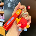 Portachiavi a forma di racchetta da ping pong con pupazzo rosso e cinturino Sport blu - Stile Ping Pong