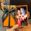 Soccer charm gift box set featuring red winged football mascot and sport wristlet - Angel Red Style With Sign and Box