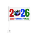 Tischflagge zur WM 2026 mit weißem Kunststoffständer für Kanada Amerika Mexiko Spiele - Weißer Trinity-Stil (43CM Fahnenmast)