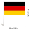 German national flag car window flag with white pole for sports fans 45x30cm - Germany Car Window Flag with Pole