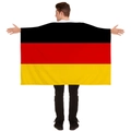 Adult-sized German flag cape for 2026 World Cup cheering made of lightweight polyester - Germany Flag (90*150cm-No Hood)