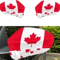 Canada flag car mirror covers with maple leaf design made of elastic polyester fabric - Canada Rearview Mirror Covers