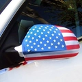 Elastic car rearview mirror covers featuring the classic USA flag stars and stripes pattern - Car Rearview Mirror Covers (Pair)