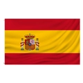 Bandera nacional de España 3x5ft de poliéster con escudo y dos ojales metálicos reforzados - 90*150CM / Bandera de España (Arandelas Dobles)