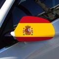 Spanische Nationalflagge Auto Außenspiegelkappen mit roten und gelben Streifen und Wappen Design - Spanien Auto Rückspiegelabdeckungen (Paar)