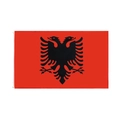 Albania national flag with double-headed eagle and metal grommets for easy hanging - Albania / 90x150cm