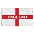 Standard England St George Cross flag with ENGLAND text and metal grommets for hanging - Large Flag 90x150cm