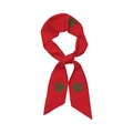 Morocco fan scarf ribbon in red satin with green pentagram stars for world cup fans - Morocco Element Headband