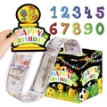 Soccer theme money pulling box cake topper set for 2026 World Cup birthday party - Black and Gold Trophy Style / 50 Pieces/Pack Transparent Bags