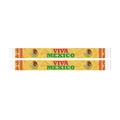 Mexico national football fan scarf in yellow featuring Viva Mexico logo and white fringe - Yellow Theme VIVA Logo (Style 6)
