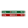 Knitted 2026 Mexico football scarf in green and red with fringe and eagle crest - Red Green Eagle Crest (Style 5)